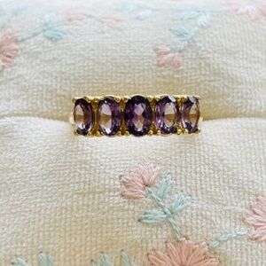 Purple Oval Gems Ring
